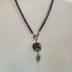 Chic Amethyst Beaded Necklace